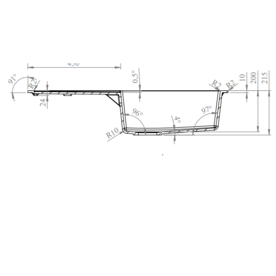 Large Single Bowl Black Inset Granite Composite Kitchen Sink with Reversible Drainer - Enza Laurie