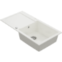 Large 1 Bowl White Inset Granite Composite Kitchen Sink with Reversible Drainer - Enza Laurie