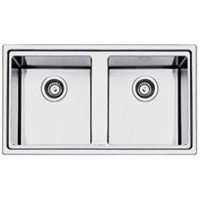 GRADE A2 - Smeg LD862-2 LD862 Mira Ultra Low Profile Double Bowl Stainless Steel Sink