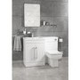 White Vanity WC Unit Left Hand with Mid-Edge Basin Only - W1100mm