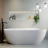 GRADE A1 - Freestanding Double Ended Bath 1800 x 750mm - Lisbon