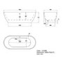 GRADE A1 - Freestanding Double Ended Bath 1800 x 750mm - Lisbon
