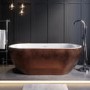 ONLY OPENED - Copper Effect Freestanding Double Ended Bath 1650 x 750mm - Lisbon