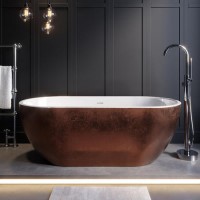 Copper Effect Freestanding Double Ended Bath 1650 x 750mm - Lisbon Copper Effect Freestanding Double Ended Bath 1650 x 750mm - Lisbon