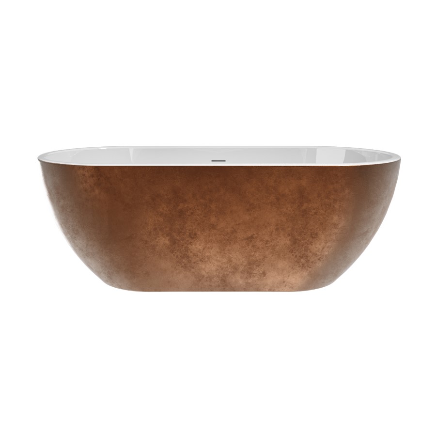 ONLY OPENED - Copper Effect Freestanding Double Ended Bath 1650 x 750mm - Lisbon