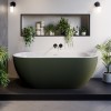 Dark Green Freestanding Double Ended Bath 1650 x 750mm - Lisbon