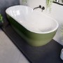 Dark Green Freestanding Double Ended Bath 1650 x 750mm - Lisbon