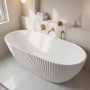 Freestanding Double Ended Fluted Bath 1650 x 750mm - Lisbon