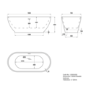 Freestanding Double Ended Bath with Plinth 1650 x 750mm - Lisbon