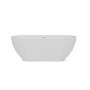 Matt White Freestanding Double Ended Bath with Plinth 1650 x 750mm - Lisbon