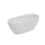 Matt White Freestanding Double Ended Bath with Plinth 1650 x 750mm - Lisbon