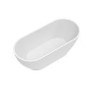 Matt White Freestanding Double Ended Bath with Plinth 1650 x 750mm - Lisbon