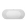 Matt White Freestanding Double Ended Bath with Plinth 1650 x 750mm - Lisbon