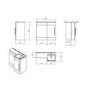 White L-Shaped Thin Edge Basin & WC Unit Right Hand - W900 x H 838mm
