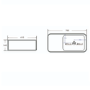 White Rectangular Wall Hung Basin 765mm - Logan
