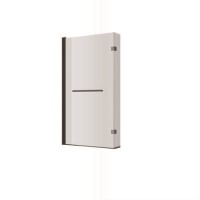 Lomax L Shape 1450mm 6mm Matt Black Bath Screen with Towel Rail