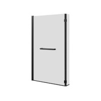 Lomax L Shape 1450mm 6mm Matt Black Bath Screen with Towel Rail Lomax L Shape 1450mm 6mm Matt Black Bath Screen with Towel Rail