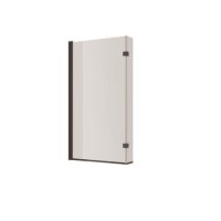 Lomax L Shape 1450mm 6mm Matt Black Bath Screen