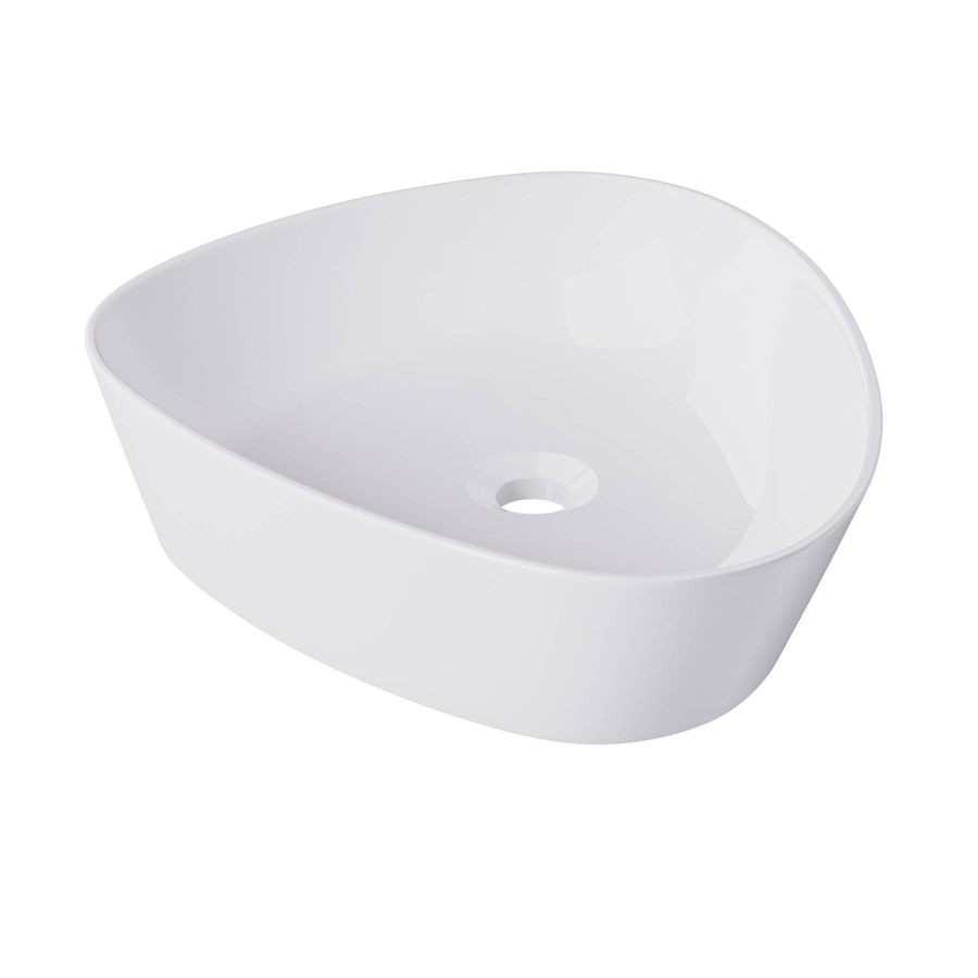 GRADE A1 - White Triangular Countertop Basin 505mm - Lotus