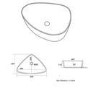 GRADE A1 - White Triangular Countertop Basin 505mm - Lotus