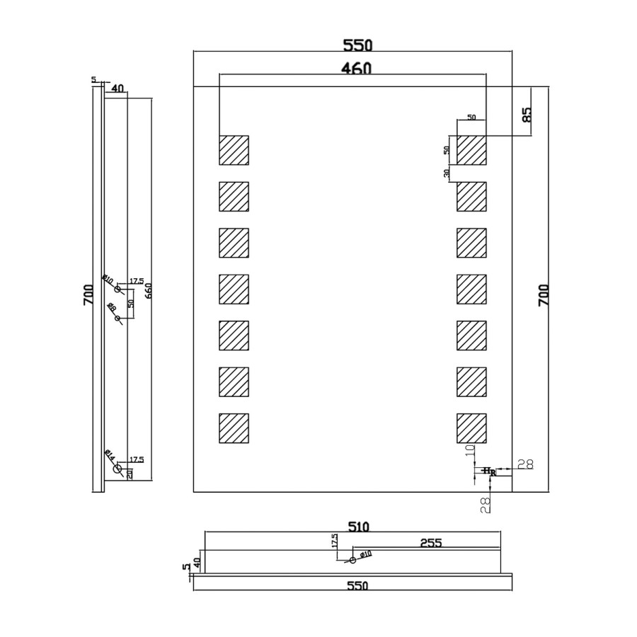 Coulston Touch Sensor Backlit Mirror