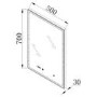 Libra Bathroom Mirror With Digital Clock and LED Light