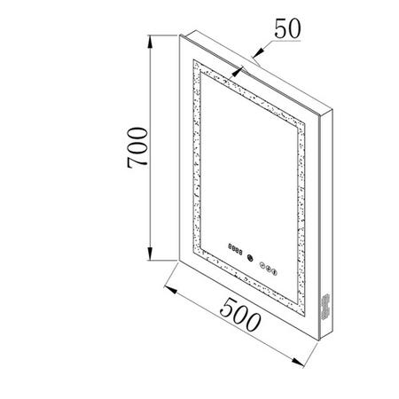 Amira Bathroom Mirror With a Digital Clock