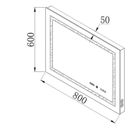 Amira Bathroom Mirror With a Digital Clock