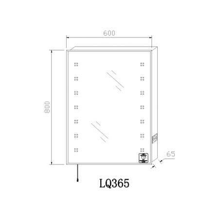 Prespa LED Mirror With Shaving Socket & De-Mist Pad