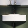 White Wall Hung Corner Basin 560mm - Luca
