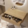 800mm Wood Effect Wall Hung Countertop Vanity Unit - Lugo