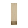 Single Door Oak Wood Effect Wall Mounted Tall Bathroom Cabinet 350 x 1250mm - Lugo