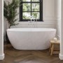 Marble Effect Freestanding Double Ended Bath 1700 x 850mm - Lumo