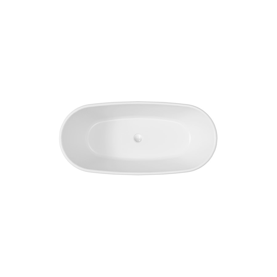 Marble Effect Freestanding Double Ended Bath 1700 x 850mm - Lumo