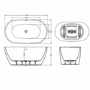 Marble Effect Freestanding Double Ended Bath 1700 x 850mm - Lumo
