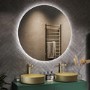 GRADE A1 - Round LED Bathroom Mirror with Demister 1000mm - Luna