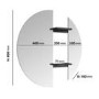 Round Backlit Heated Bathroom Mirror with Lights & Black Shelves 800mm – Luna
