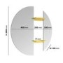 Round Backlit Heated Bathroom Mirror with Lights & Brass Shelves 800mm - Luna