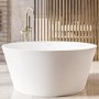 Matt White Round Freestanding Double Ended Bath 1350 x 1350mm - Lupin