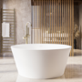 GRADE A1 - Round Freestanding Double Ended Bath 1350 x 1350mm - Lupin