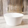 Matt White Round Freestanding Double Ended Bath 1350 x 1350mm - Lupin