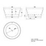 Matt White Round Freestanding Double Ended Bath 1350 x 1350mm - Lupin