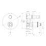 Brushed Brass Traditional 2 Outlet Shower Valve - Lyla
