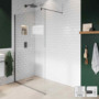1000mm Gunmetal Grey Shower Screen for Wet Room & Walk In Shower - Live Your Colour