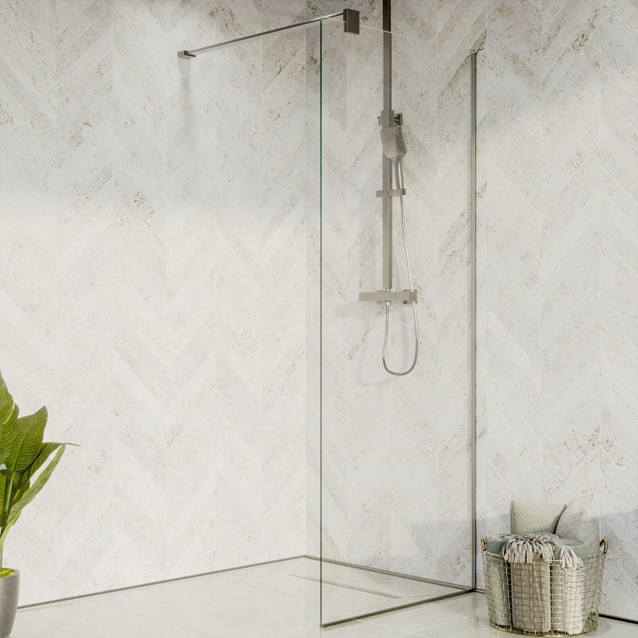 800mm Gunmetal Grey Shower Screen for Wet Room & Walk In Shower - Live Your Colour