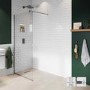 800mm Gunmetal Grey Shower Screen for Wet Room & Walk In Shower - Live Your Colour