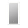 Single Door Corner Brass Mirrored Bathroom Cabinets with Lights 300 x 600mm - Lykos