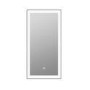 Single Door Corner Black Mirrored Bathroom Cabinets with Lights 300 x 600mm - Lykos