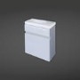 RAK Manhattan Slimline Wall Hung Cabinet in Gloss White with Basin