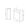 RAK Manhattan Slimline Floorstanding Cabinet in Gloss White with Basin 